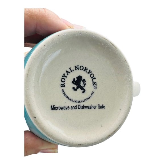 Royal Norfolk Ceramic Blue and White Coffee Mugs Set of 4 - Picture 7 of 8